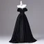 Style Audrey Hepburn Noire Faux Diamant Robe De Bal 2026 Princesse Sans Manches Dos Nu