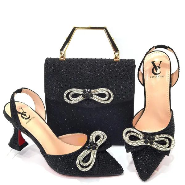Sparkly Sexy Multi-Colors Rainbow Rhinestone Bow Sequins Womens Sandals Clutch Bags 2023 Cocktail Party Evening Party Womens Sandals Clutch Bags