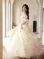 Flower Fairy Chic / Beautiful White Appliques Prom Dresses 2023 A-Line / Princess Off-The-Shoulder Short Sleeve Backless Floor-Length / Long Prom Formal Dresses