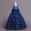 Chic / Belle Rose Bonbon Paillettes Appliques Anniversaire Robe Ceremonie Fille 2024 Robe Boule Encolure Dégagée Sans Manches Dos Nu Noeud Longue