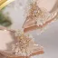 Charmant Champagner Glanz Strass Pailletten Brautschuhe 2023 8 cm Stilettos Spitzschuh Hochzeit Pumps Hochhackige