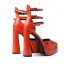 Unusual Green Cocktail Party 14 cm Thick Heels Womens Sandals 2022 Ankle Strap Pointed Toe Womens Shoes High Heels
