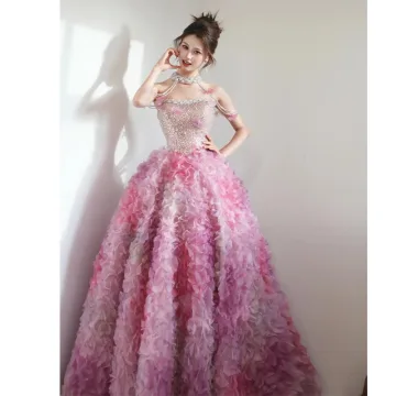 Flower Fairy Blushing Pink Rhinestone Appliques Sequins Prom Dresses 2026 Ball Gown Halter Sleeveless Backless Floor Length Long Formal Dresses