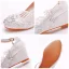 Élégant Blanche Faux Diamant En Dentelle Fleur Chaussure De Mariée 2023 5 cm Compensées À Bout Pointu Mariage Talons