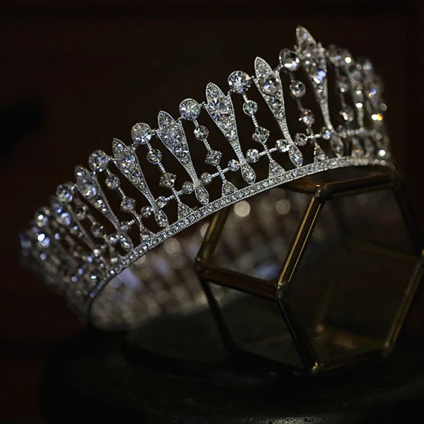 Niezwykły Srebrny Rhinestone Stop Ślub Tiara 2022 Ozdoby Do Włosów Ślubne