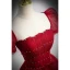 Chic / Belle Bordeaux Robe De Bal 2022 Princesse Encolure Carrée Paillettes Gonflée Manches Courtes Dos Nu Noeud Longue Promo Robe De Ceremonie