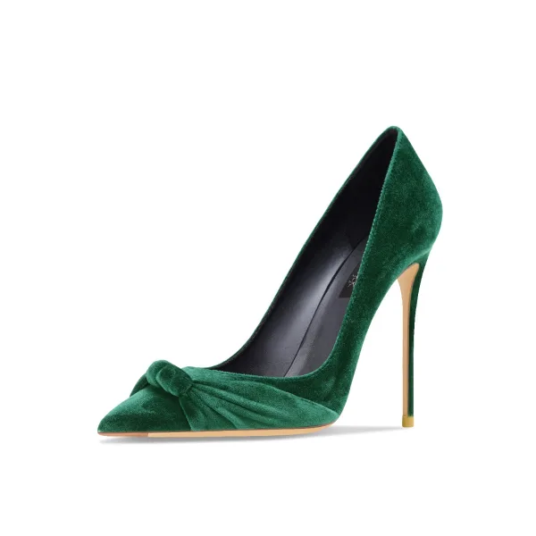 Fashion Black Office OL Leather Suede Pumps 2023 10 cm Stiletto Heels Pointed Toe Pumps High Heels