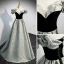 Audrey Hepburn Style Black Prom Dresses 2022 A-Line / Princess Ruffle Off-The-Shoulder Short Sleeve Backless Floor-Length / Long Formal Dresses