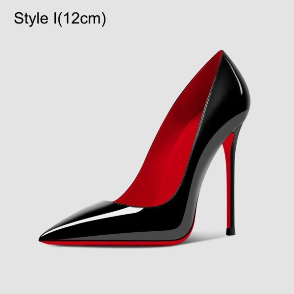 Sexy White Evening Party Patent Leather Pumps 2023 Leather 12 cm Stiletto Heels Pointed Toe Pumps High Heels