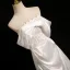 Élégant Ivoire En Dentelle Fleur Satin Robe De Mariée 2025 Princesse De l'épaule Manches Courtes Dos Nu Train De Balayage Mariage