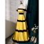 Fashion Yellow Satin Evening Dresses 2023 A-Line / Princess Strapless Sleeveless Backless Floor-Length / Long Evening Party Formal Dresses