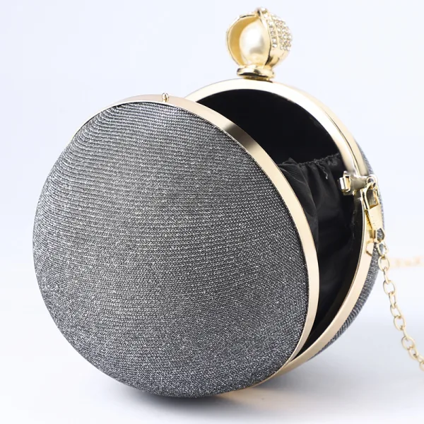 Amazing / Unique Black Round Pearl Clutch Bags 2023 Evening Party