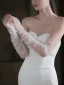 Chic / Belle Blanche Perle Tulle Mariage Gants Mariage 2025