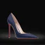 Chic / Beautiful Navy Blue Evening Party Leather Red Sole Pumps 2023 8 cm Stiletto Heels Pointed Toe Pumps High Heels