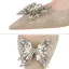 Charming Champagne Rhinestone Butterfly Evening Party Pumps High Heels 2022 7 cm Stiletto Heels Pointed Toe Pumps