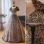 Scintillantes Multi-Couleurs Faux Diamant Paillettes Robe De Bal 2023 Encolure Carrée Princesse Manches Courtes Dos Nu Longue Promo Robe De Ceremonie