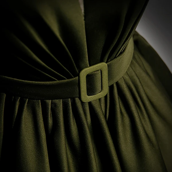 Vintage / Retro Satin Dark Green Prom Dresses 2022 A-Line / Princess Square Neckline Puffy Short Sleeve Backless Bow Sash Floor-Length / Long Formal Dresses