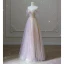 Charmant Rougissant Rose Paillettes Robe De Bal 2022 Princesse De l'épaule Manches Courtes Dos Nu Longue Robe De Ceremonie
