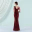 Sparkly Black Sequins Evening Dresses 2022 Trumpet / Mermaid V-Neck Beading Sleeveless Floor-Length / Long Evening Party Formal Dresses