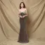 Charming Gold Sequins Evening Dresses 2022 Trumpet / Mermaid Off-The-Shoulder Sleeveless Backless Floor-Length / Long Evening Party Formal Dresses
