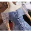 Sparkly Ocean Blue Glitter Sequins Prom Dresses 2025 A-Line / Princess Off-The-Shoulder Short Sleeve Backless Floor-Length / Long Prom Formal Dresses