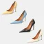 Elegant Sky Blue OL Office Pumps 2026 Leather 7 cm Stiletto Heels Pointed Toe High Heels