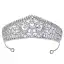 Vintage Srebrny Rhinestone Ślub Tiara Ozdoby Do Włosów Ślubne 2022 Cyrkon Stop