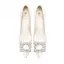 Élégant Blanche Faux Diamant Chaussure De Mariée 2026 8 cm Talons Aiguilles À Bout Pointu Mariage Escarpins