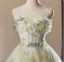 Flower Fairy Sage Green Appliques Homecoming Short Graduation Dresses 2024 Ball Gown Strapless Sleeveless Backless Tulle