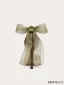 Chic / Beautiful Clover Green Appliques Bow Ankle Strap Prom Womens Sandals 2025 Leather 10 cm Stiletto Heels Pointed Toe Womens Shoes