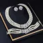 Élégant Blanche Perle Faux Diamant Mariage Colliers Boucles D'Oreilles Accessorize Bracelets 2023