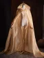 Luxury / Gorgeous Gold Handmade  Butterfly Lace Flower Rhinestone Prom Shawls cloak 2025