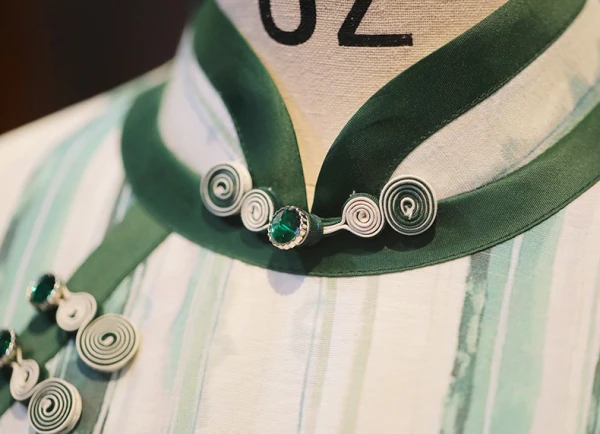 Vintage / Retro Dark Green Street Wear Tea-length Cheongsam 2024 Trumpet / Mermaid High Neck Short Sleeve