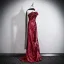 Sexy Bordeaux Paillettes Robe De Soirée 2025 Trompette / Sirène Volants Bustier Sans Manches Dos Nu Train De Balayage Robe De Ceremonie
