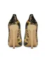 Mode Zwarte Goud Avond Slangenprint Pumps 2025 10 cm Naaldhakken / Stiletto Spitse Neus Pumps Hoge Hakken