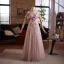 Flower Fairy Blushing Pink Beading Sequins Butterfly Appliques Prom Dresses 2025 A-Line / Princess High Neck Sleeveless Backless Floor-Length / Long Formal Dresses