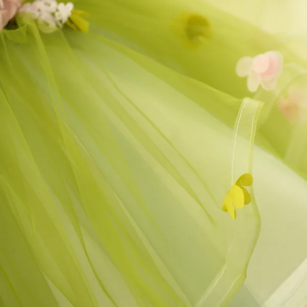 Flower Fairy Sage Green Appliques Birthday Short Flower Girl Dresses Ball Gown 2023 V-Neck Sleeveless Flower Girl Dresses