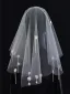 Vintage Witte Parel Bloem Bruidssluier 2026 Tule