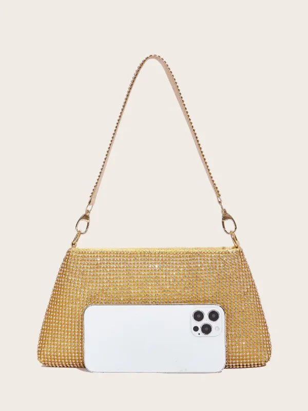 Scintillantes Doré Mode Faux Diamant Soirée Pochette 2023