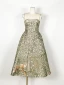 Fashion Clover Green Floral Prom Dresses 2022 A-Line / Princess Strapless Sleeveless Backless Tea-length Prom Formal Dresses