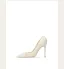 Élégant Ivoire En Dentelle Fleur Cuir Chaussure De Mariée 2023 10 cm Talons Aiguilles À Bout Pointu Mariage Escarpins Talons Hauts