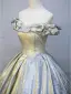 Klassisch Silber Glanz Ballkleider 2025 Ballkleid Rüschen Off Shoulder Kurze Ärmel Rückenfreies Lange Ball Festliche Kleider