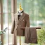 Café 5 pièces Manches Longues Costume Garçon Mariage 2025 Manteau Pantalon Chemise Cravate Gilet Mariage