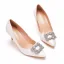 Mode Blanche Faux Diamant Soirée Escarpins 2023 7 cm Talons Aiguilles À Bout Pointu Escarpins Talons Hauts