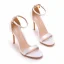Sexy Blanche Été Soirée Sandales Femme 2023 Bride Cheville 10 cm Talons Aiguilles Peep Toes / Bout Ouvert Sandales Talons Hauts