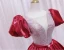 Elegant Burgundy Rhinestone Sequins Prom Dresses 2024 Ball Gown Scoop Neck Puffy Short Sleeve Backless Floor-Length / Long Prom Formal Dresses