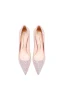 Glitzernden Rosa Pailletten Leder Brautschuhe 2024 8 cm Stilettos Spitzschuh Hochzeit Pumps Hochhackige