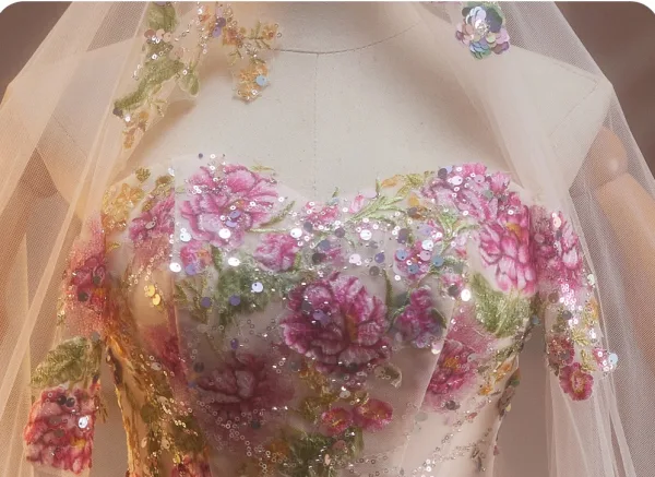 Flower Fairy Multi-Colors Beading Sequins Lace Flower Prom Dresses 2025 With Shawl Trumpet / Mermaid Strapless Sleeveless Backless Sweep Train Formal Dresses