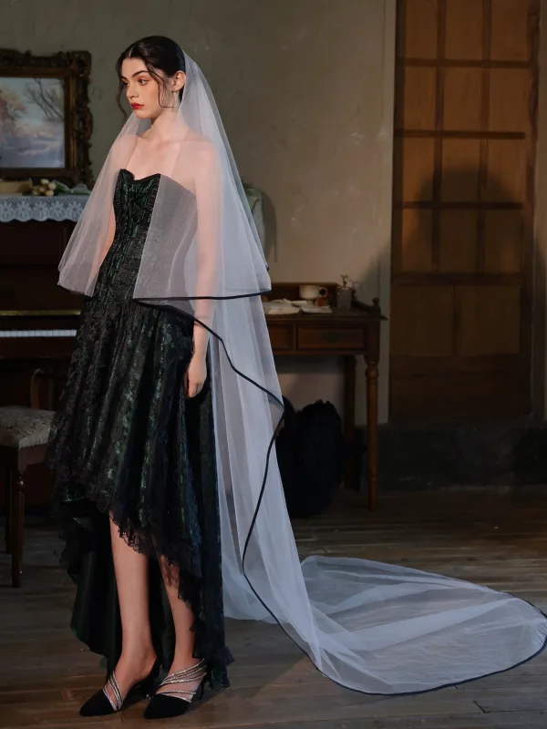 Inhabituel Blanche Chapel Train 2.5 m Voile De Mariée 2025 Tulle