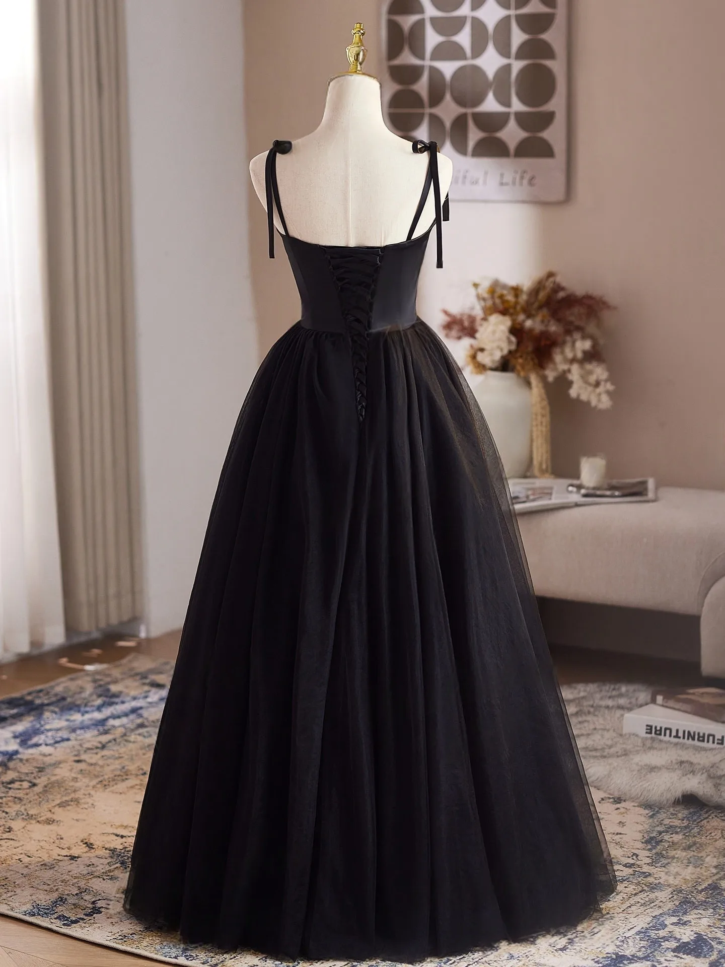 Audrey Hepburn Style Black Prom Dresses 2025 A-Line Princess Spaghetti Straps Sleeveless Audrey Hepburn Style Black Prom Dresses 2025 A-Line Princess Spaghetti Straps Sleeveless